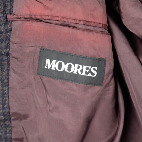 Vintage Blazer Mens 48R Black Gray Gardiner Of Selkirk Two Button Vented 80s 90s - Picture 13 of 16